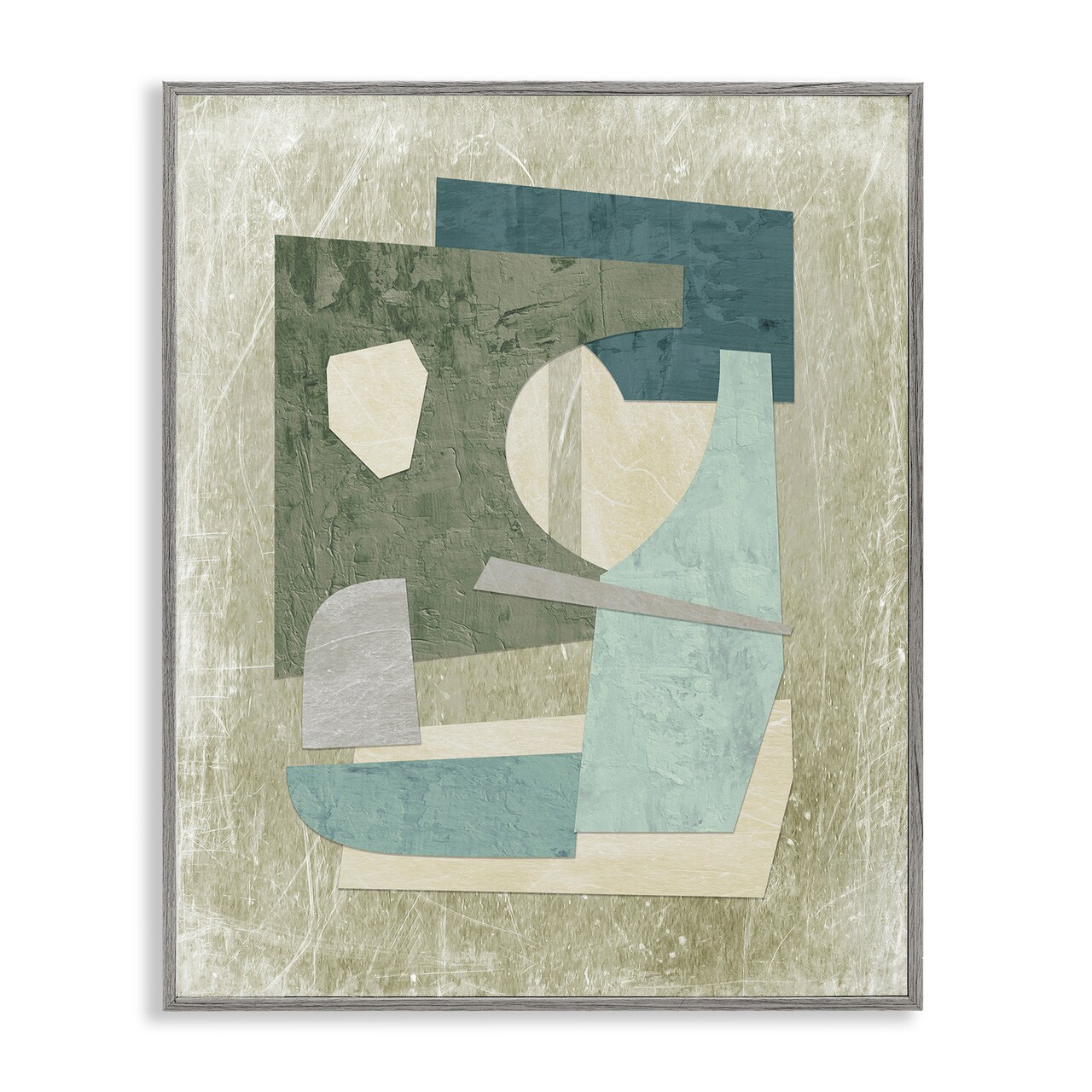 Stupell Industries Neutral Shapes Arranged Framed Giclee Wall Art Design by Suzanne Nicoll